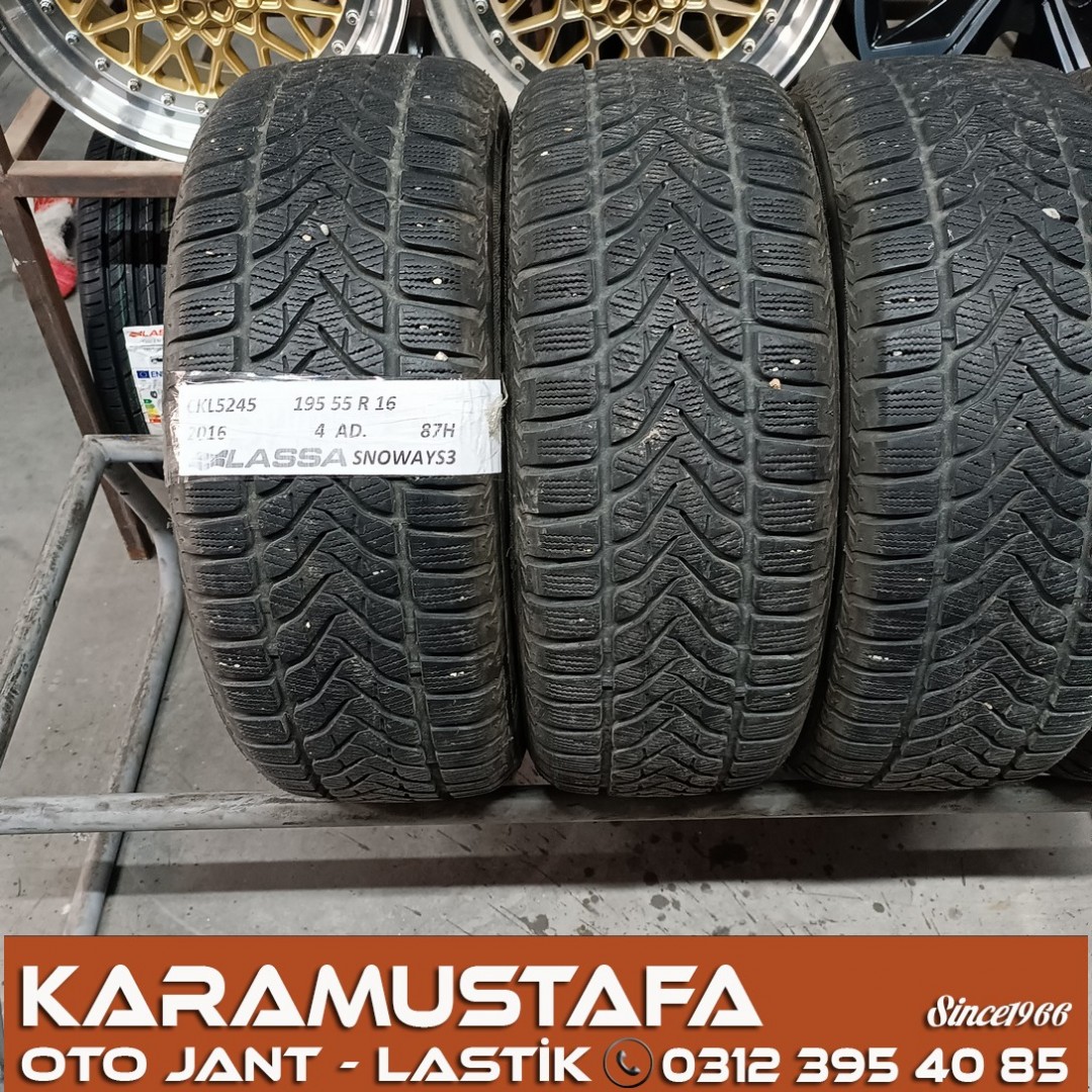 195 55 R 16 LASSA SNOWAYS3 87H * 2016 * 4 ADET * CYL5245