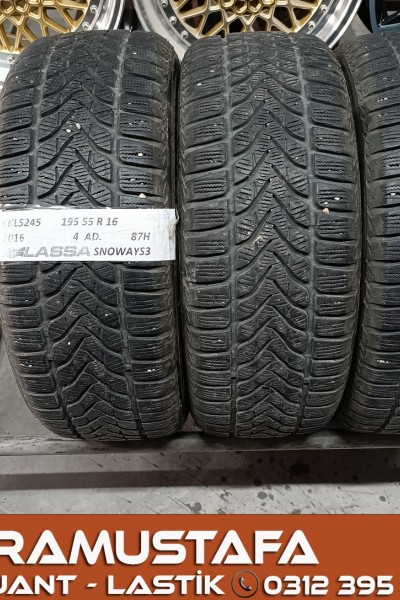 195 55 R 16 LASSA SNOWAYS3 87H * 2016 * 4 ADET * CKL5245
