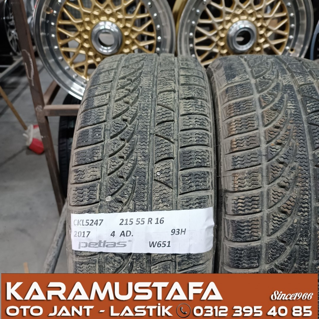 215 55 R 16 PETLAS W651 93H * 2017 * 4 ADET * CKL5247
