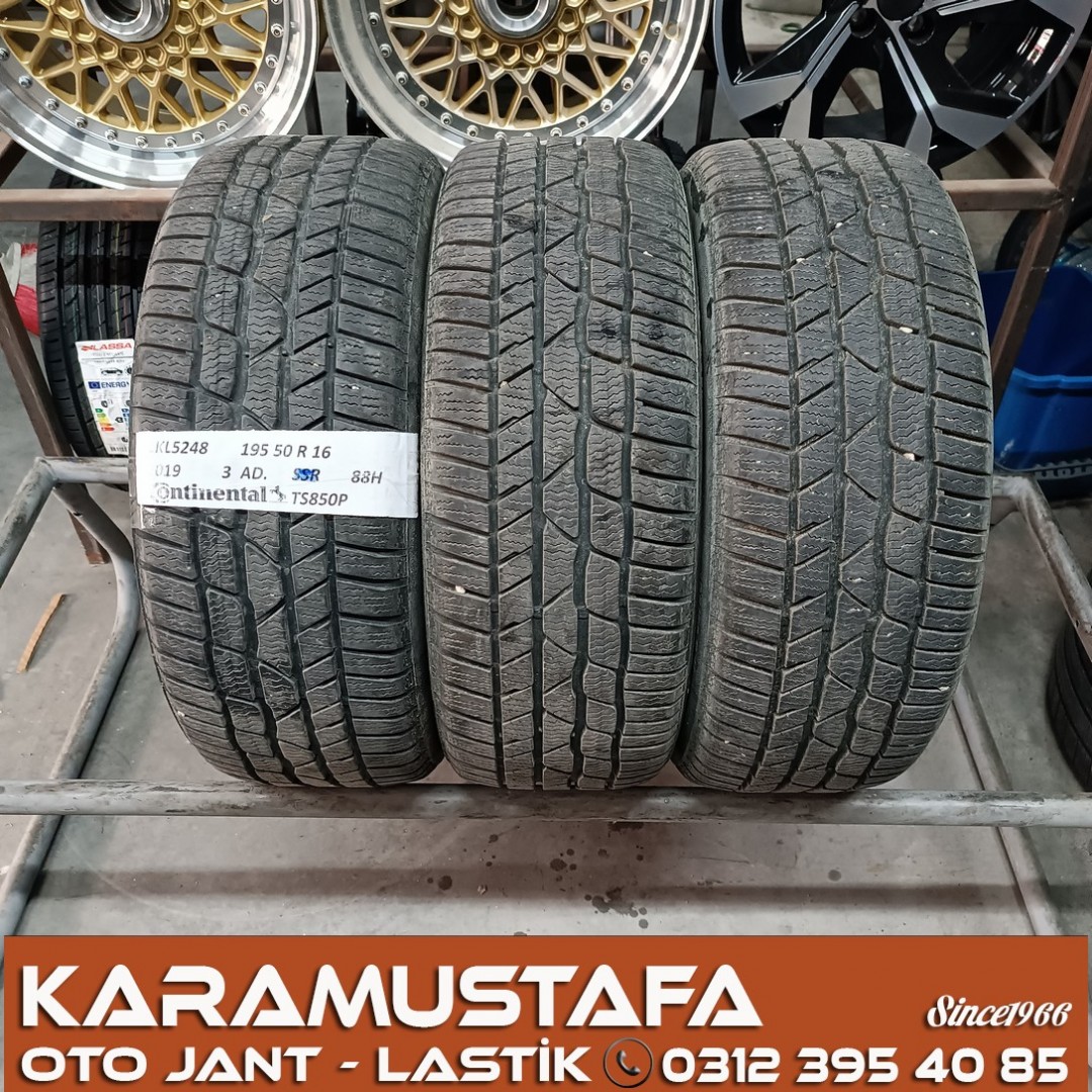 195 50 R 16 CONTINENTAL TS850 88H * 2019 *  3 ADET * CKL5248