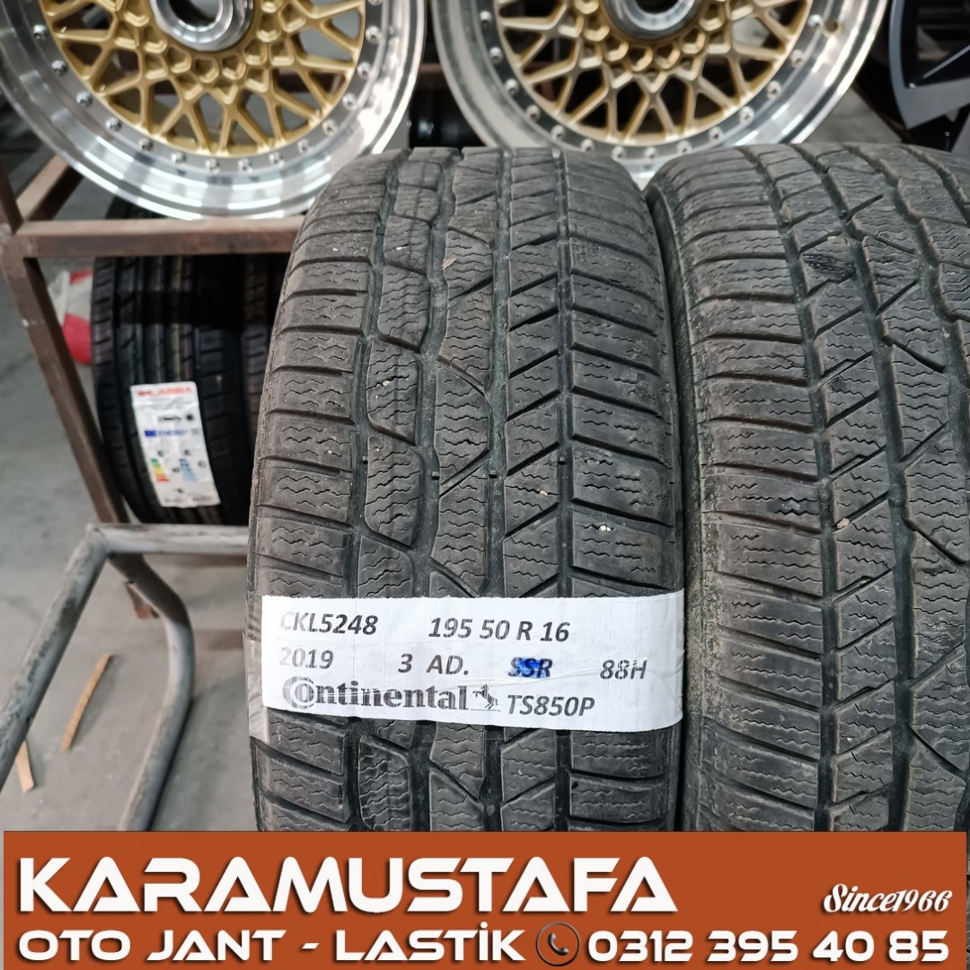 195 50 R 16 CONTINENTAL TS850 88H * 2019 *  3 ADET * CKL5248
