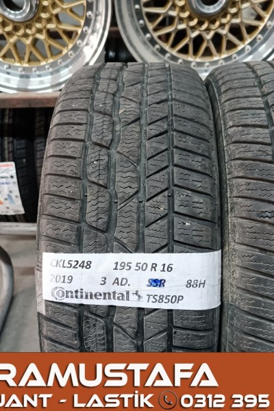 195 50 R 16 CONTINENTAL TS850 88H * 2019 *  3 ADET * CKL5248