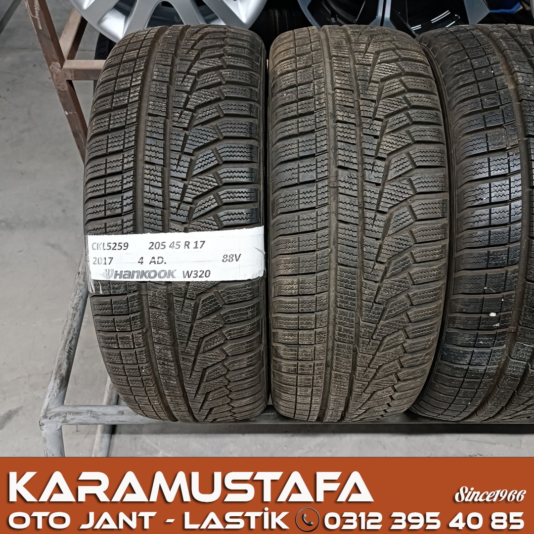 205 45 R 17 HANKOOK W320 88V * 2017 * 4 ADET * CKL5259