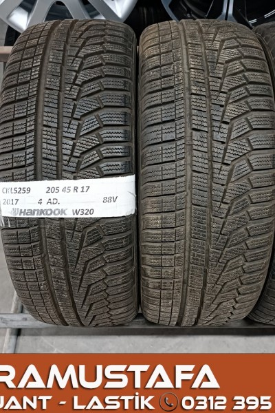 205 45 R 17 HANKOOK W320 88V * 2017 * 4 ADET * CKL5259