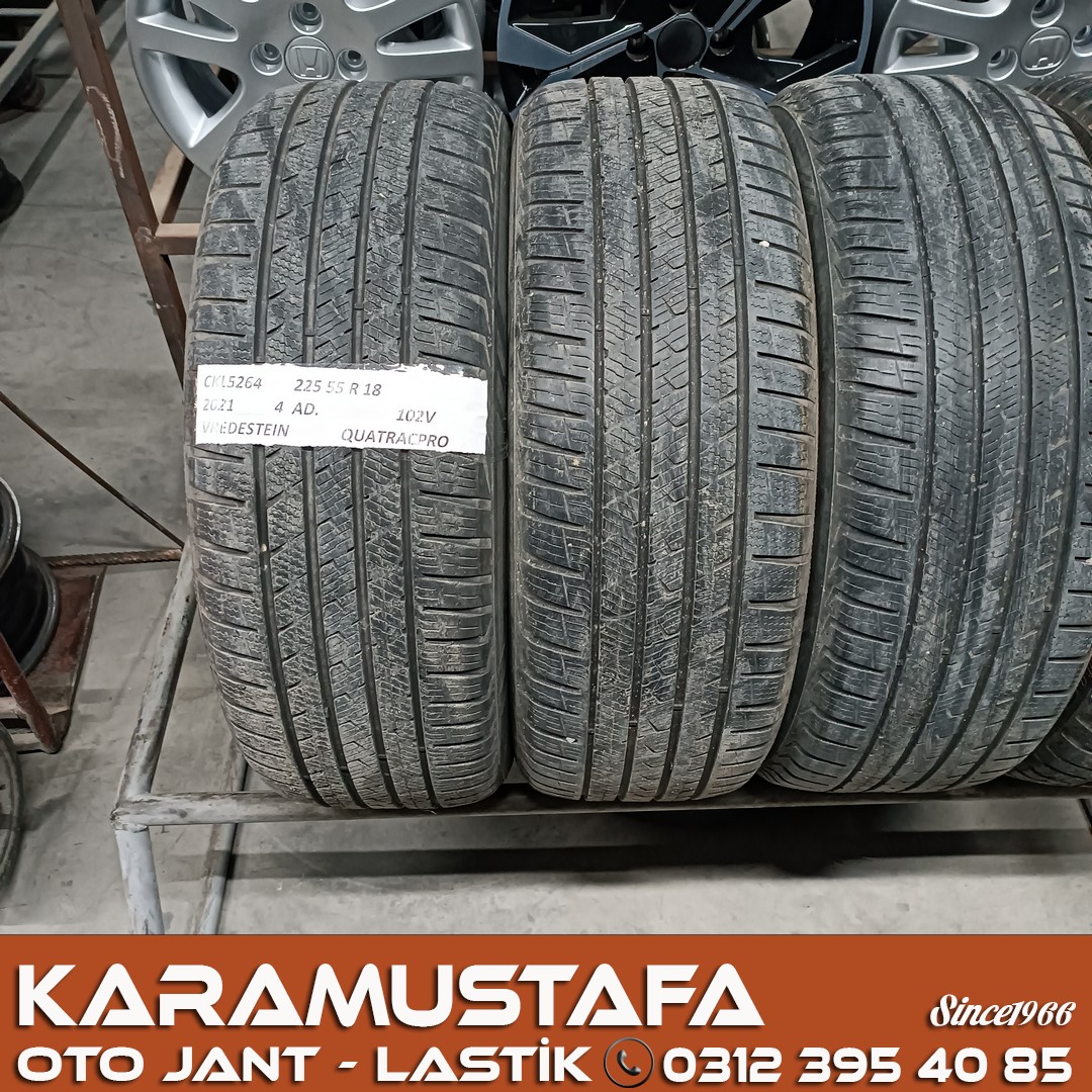225 55 R 18 VREDESTEIN QUATRAC PRO 102V * 2021 * 4 ADET * CKL5264