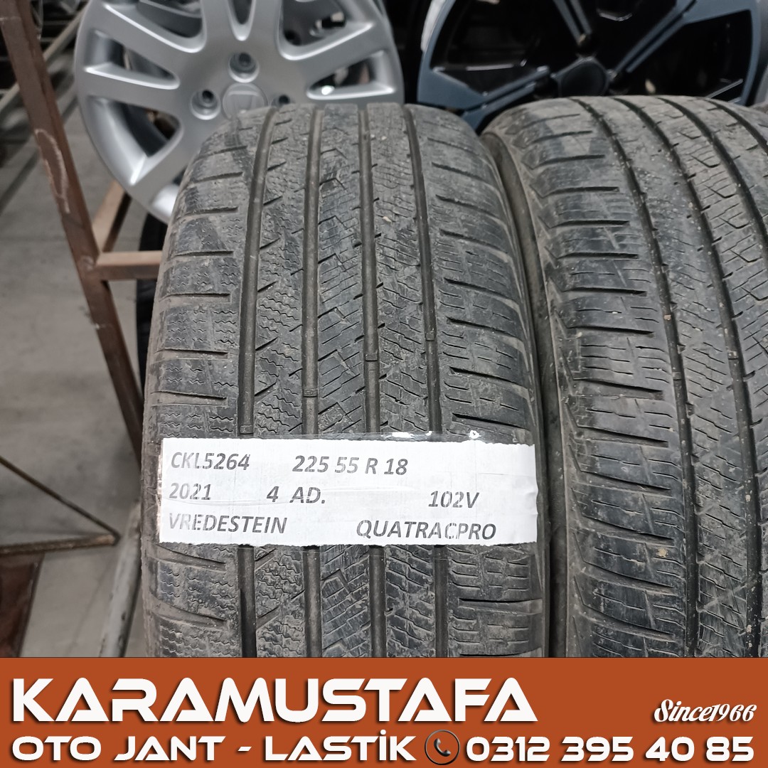225 55 R 18 VREDESTEIN QUATRAC PRO 102V * 2021 * 4 ADET * CKL5264