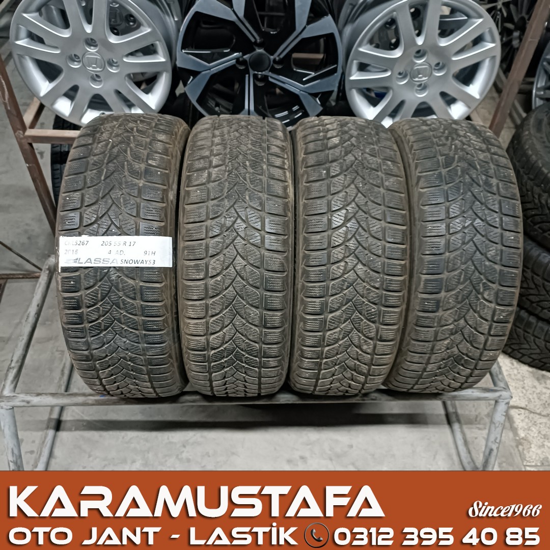 205 55 R 17 LASSA SNOWAYS3 91H * 2016 * 4 ADET * CKL5267