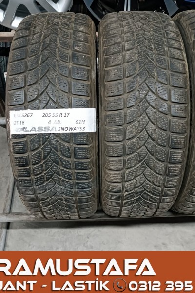 205 55 R 17 LASSA SNOWAYS3 91H * 2016 * 4 ADET * CKL5267