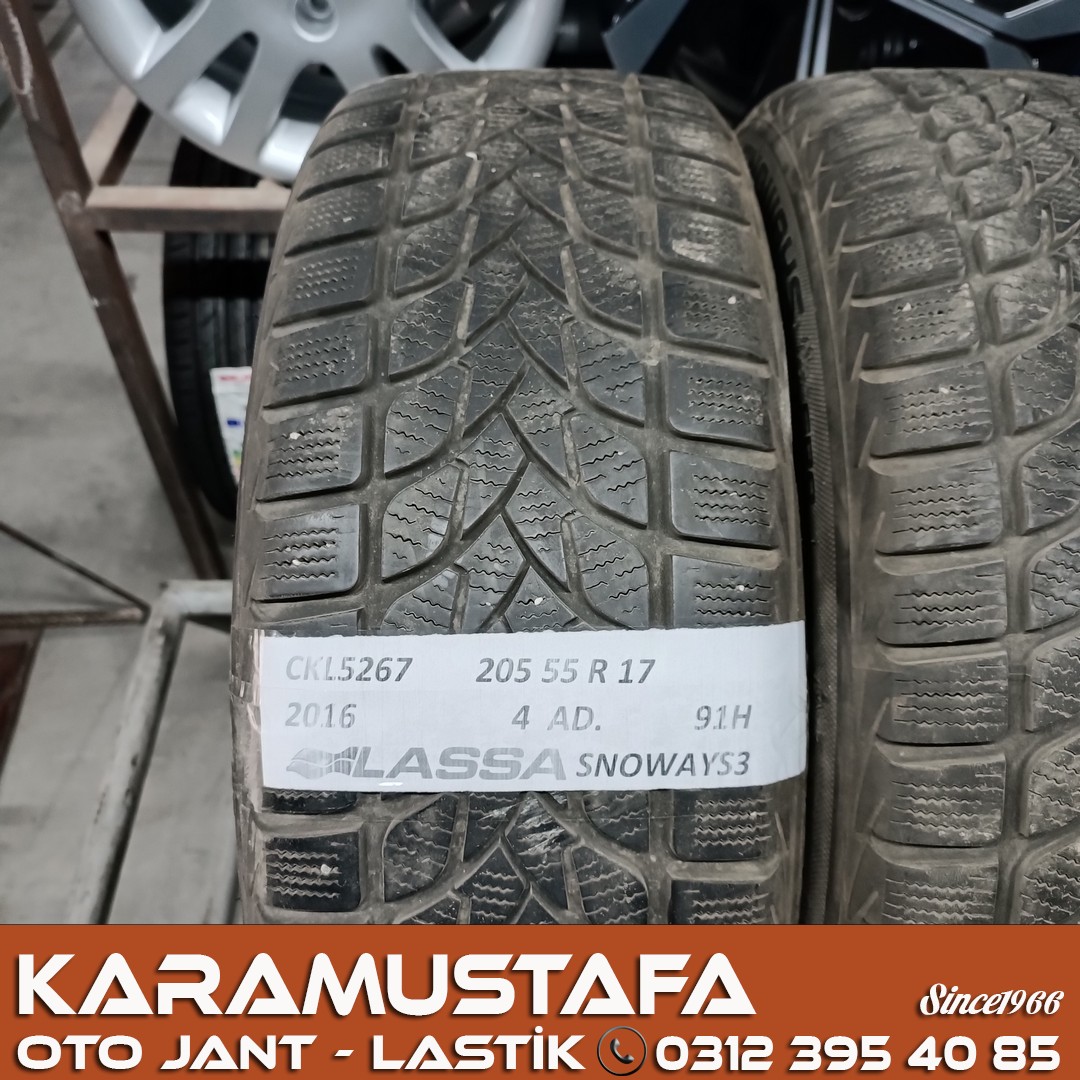 205 55 R 17 LASSA SNOWAYS3 91H * 2016 * 4 ADET * CKL5267