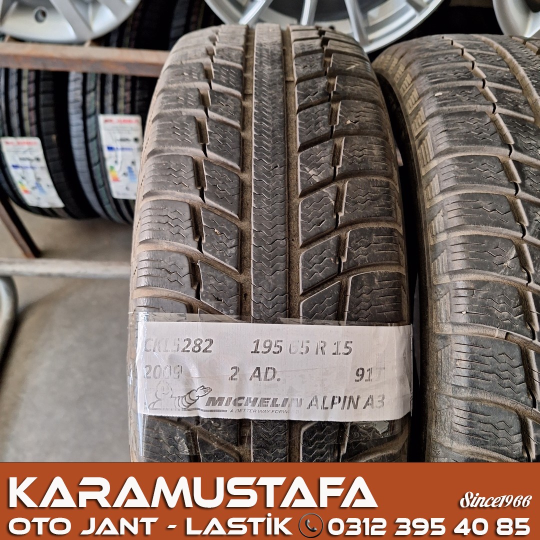 195 65 R 15 MICHELIN ALPIN A3 91T * 2009 * 2 ADET * CKL5282