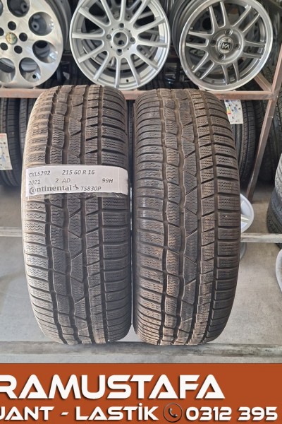 215 60 R 16 CONTINENTAL TS830P 99H * 2021 * 2 ADET * CKL5292