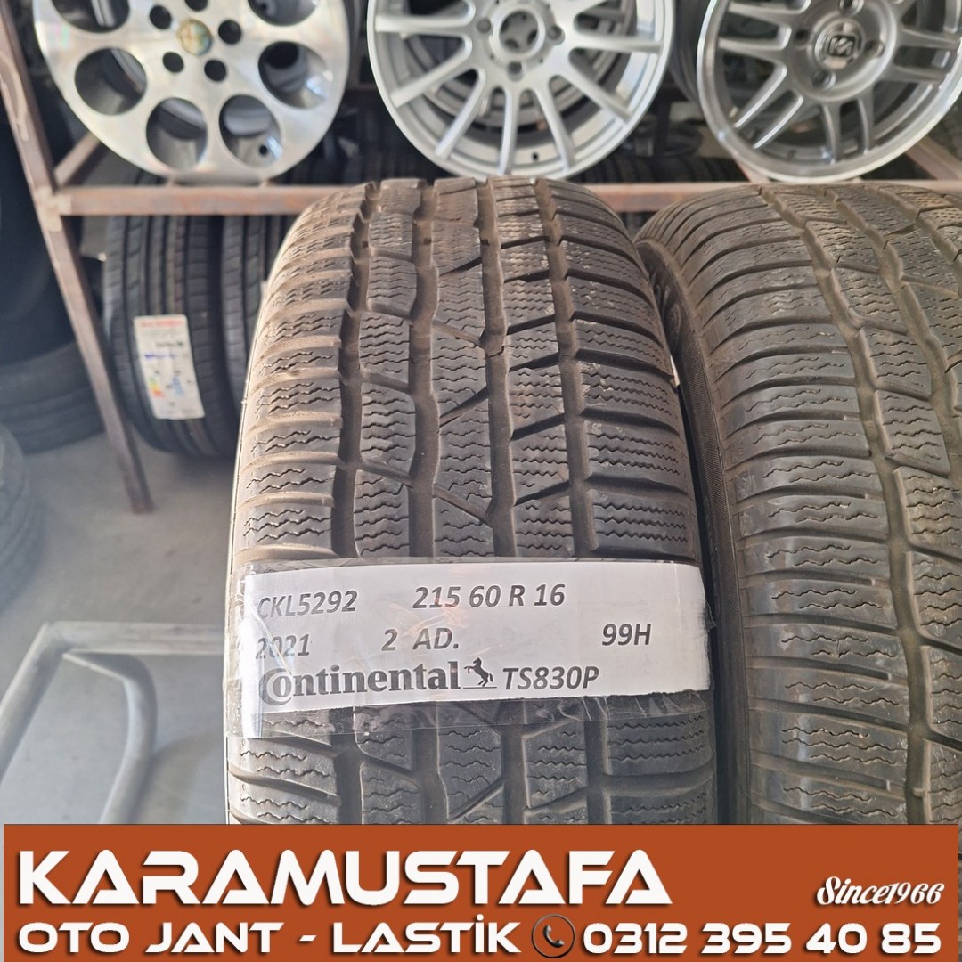 215 60 R 16 CONTINENTAL TS830P 99H * 2021 * 2 ADET * CKL5292