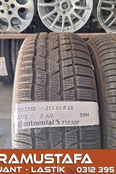 215 60 R 16 CONTINENTAL TS830P 99H * 2021 * 2 ADET * CKL5292
