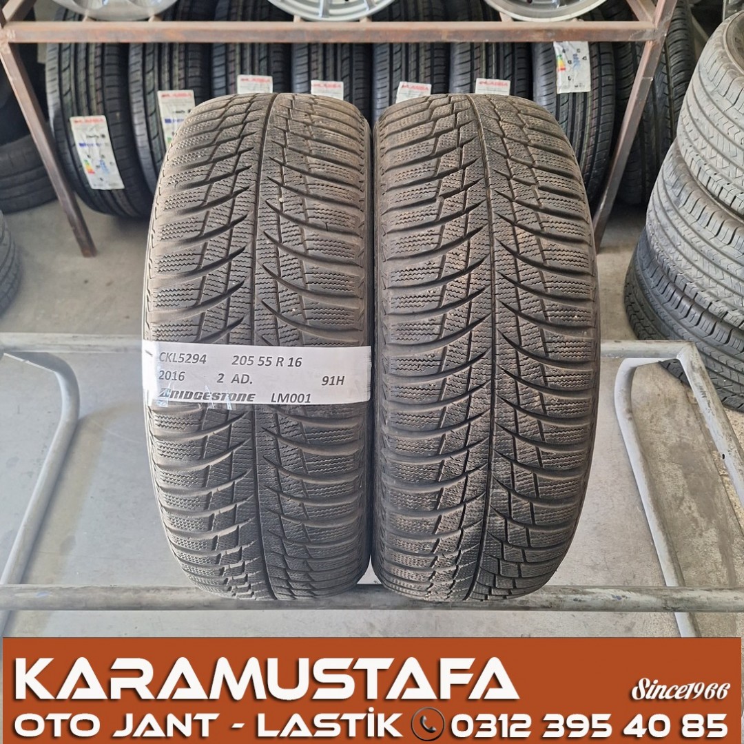 205 55 R 16 BRIDGESTONE LM001 91H * 2016 * 2 ADET * CKL5294