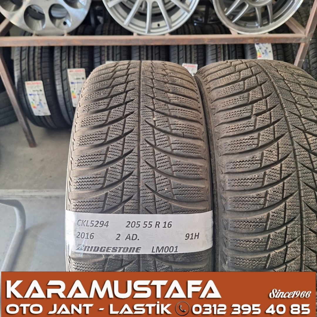 205 55 R 16 BRIDGESTONE LM001 91H * 2016 * 2 ADET * CKL5294