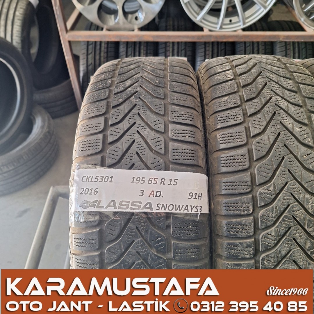 195 65 R 15 LASSA SNOWAYS3 91H * 2016 * 3 ADET * CKL5301