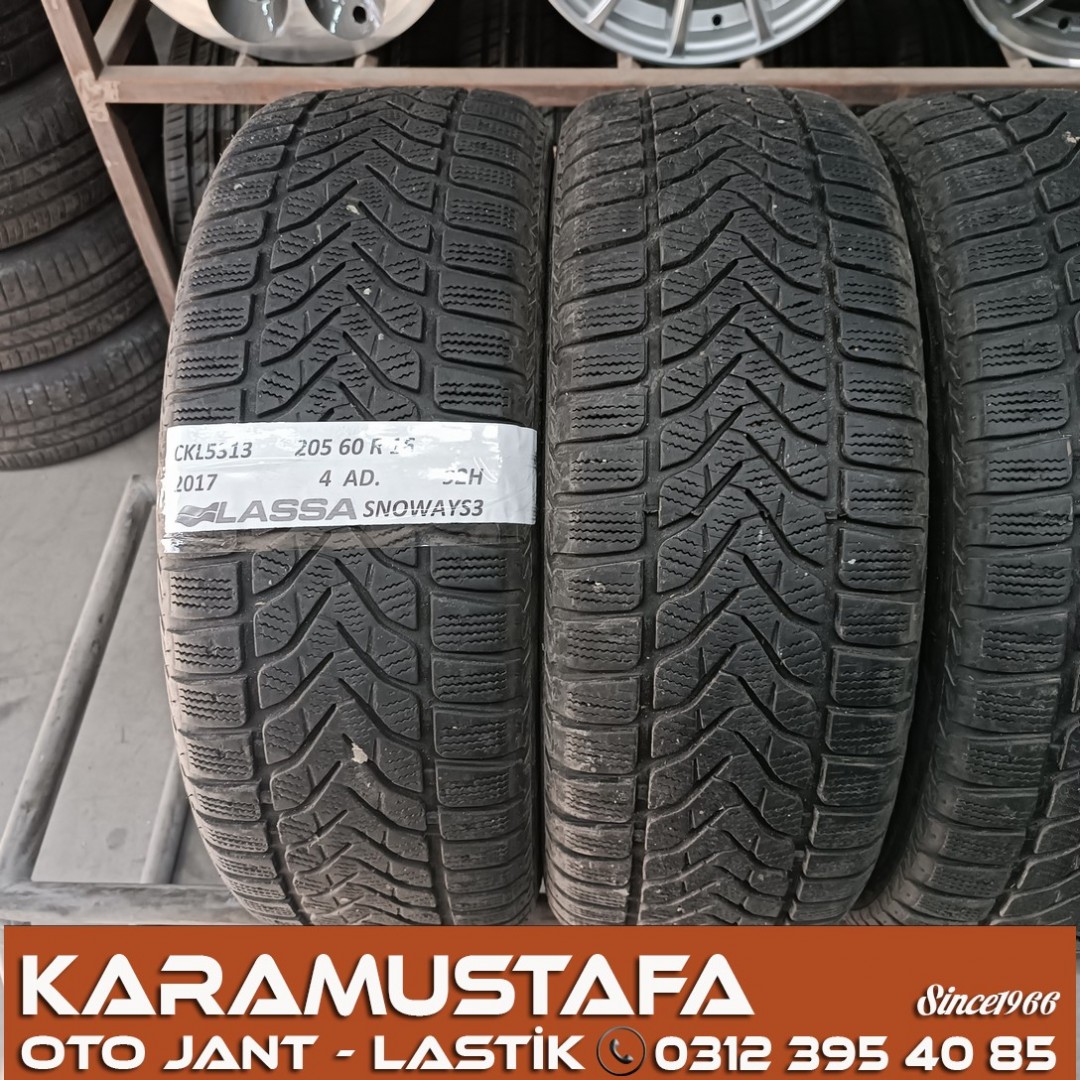 205 60 R 16 LASSA SNOWAYS3 92H * 2017 * 4 ADET * CKL5313