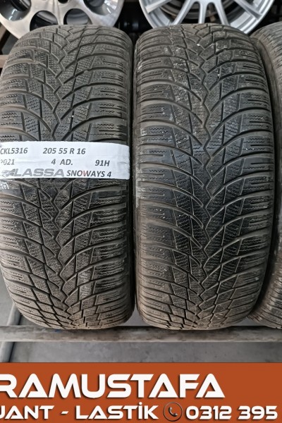 205 55 R 16 LASSA SNOWAYS4 91H * 2021 * 4 ADET * CKL5316