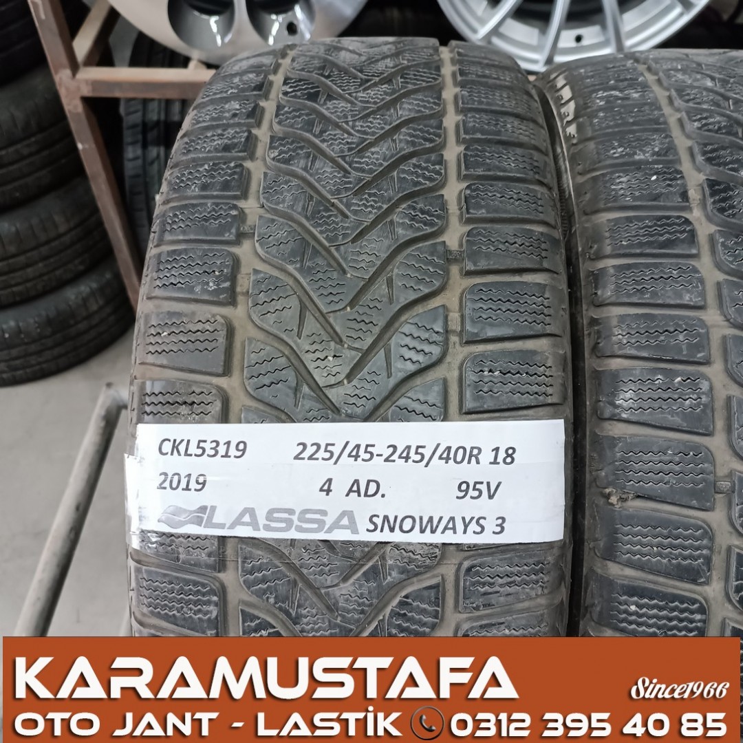 225 45 R 18 245 40 R 18 LASSA SNOWAYS3 95V * 2019 * 4 ADET * CKL5319