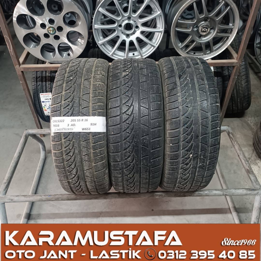205 55 R 16 PETLAS W651 91H * 2016 * 3 ADET * CKL5322