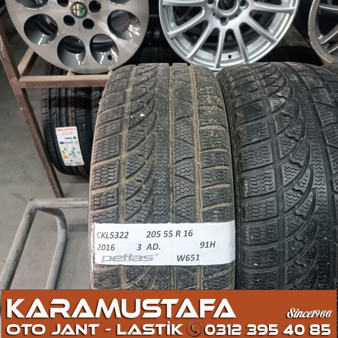 205 55 R 16 PETLAS W651 91H * 2016 * 3 ADET * CKL5322