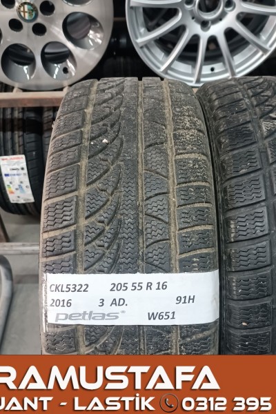 205 55 R 16 PETLAS W651 91H * 2016 * 3 ADET * CKL5322