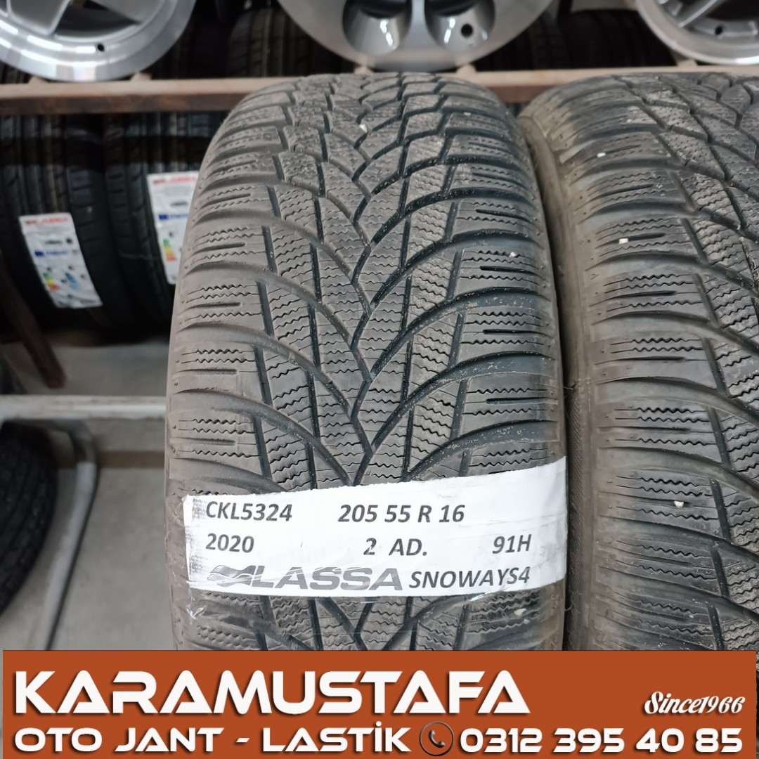 205 55 R 16 LASSA SNOWAYS4 91T * 2020 * 2 ADET * CKL5324