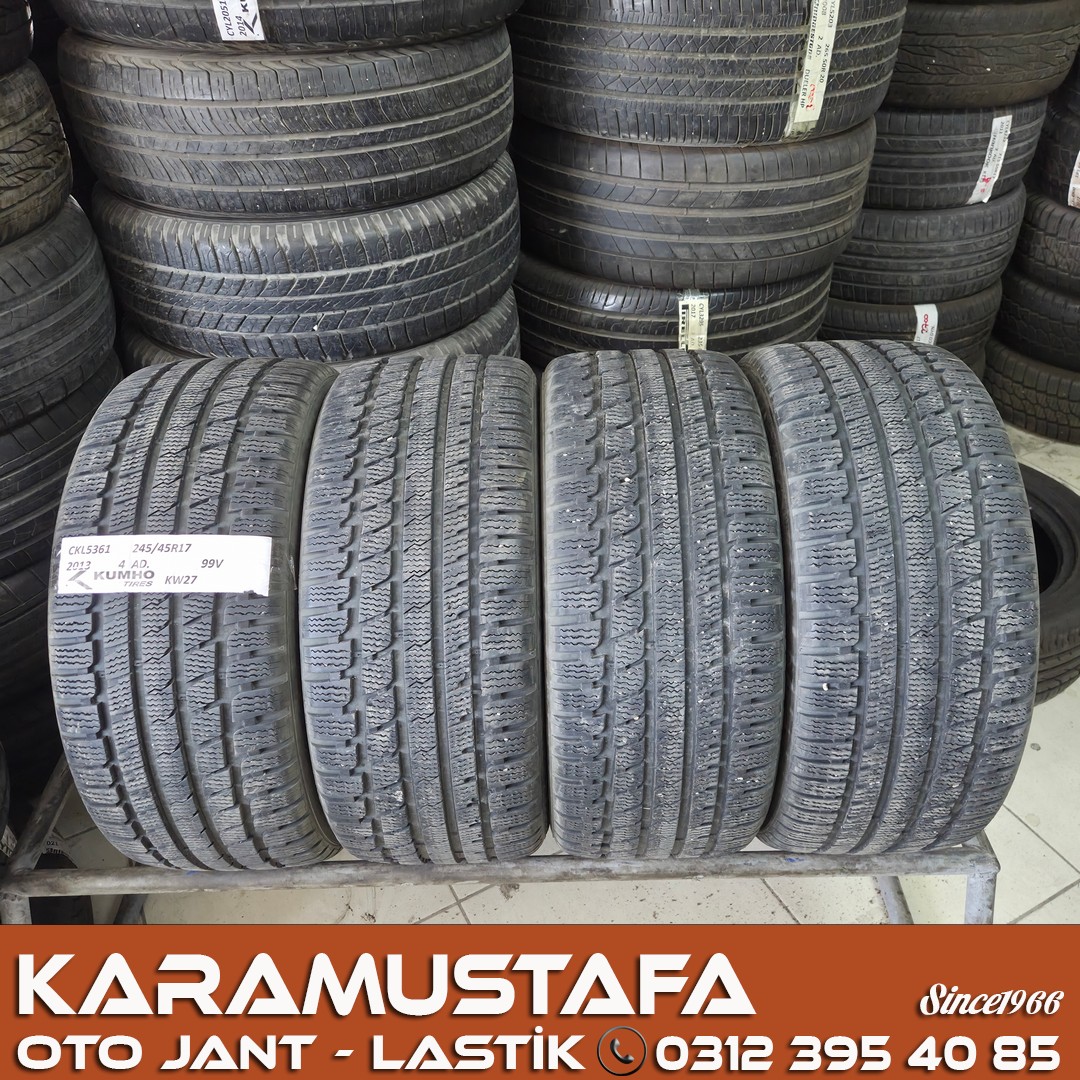 245 45 R 17 KUMHO KW27 99V * 2013 * 4 ADET * CKL5361