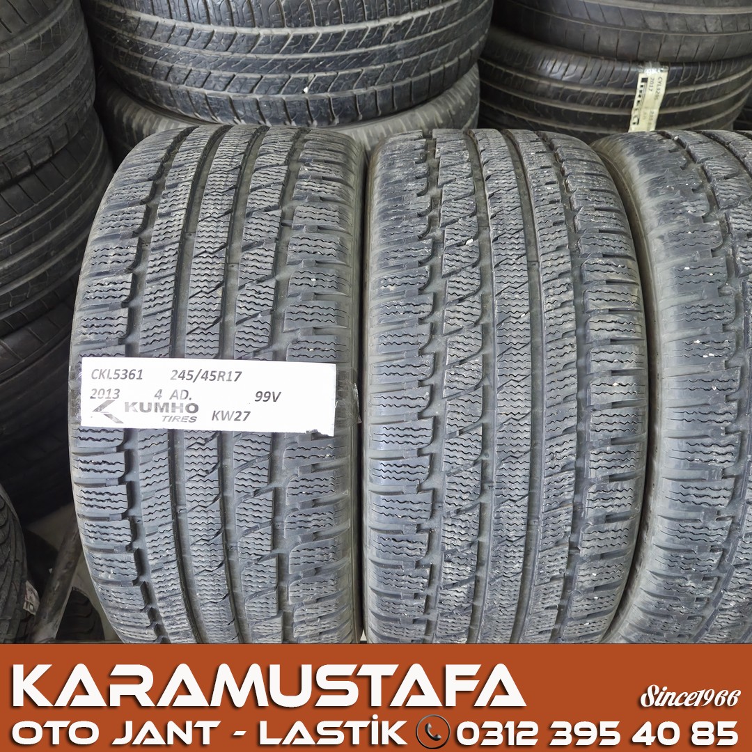 245 45 R 17 KUMHO KW27 99V * 2013 * 4 ADET * CKL5361