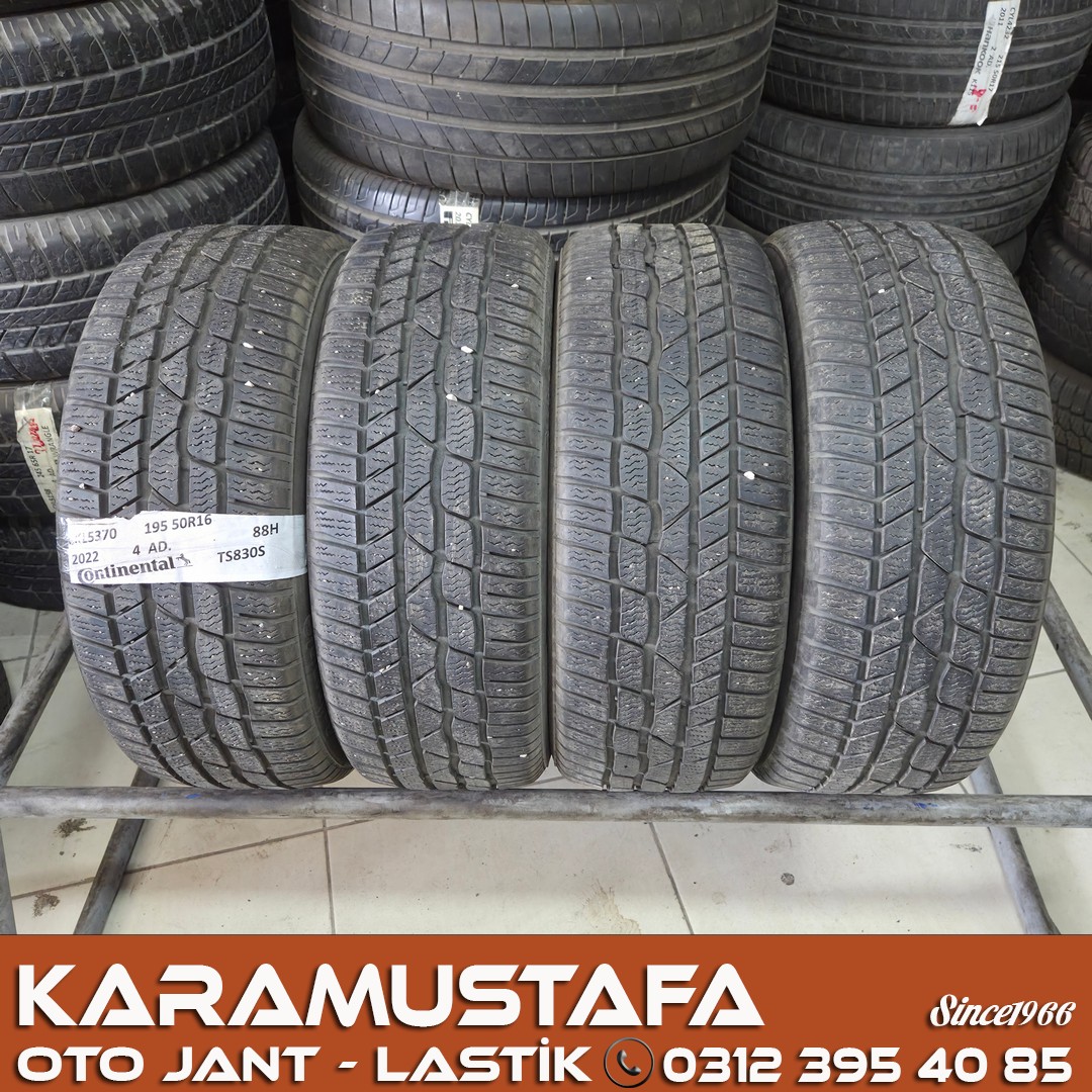 195 50 R 16 CONTINENTAL TS830P 88H * 2019 * 4 ADET * CKL5370