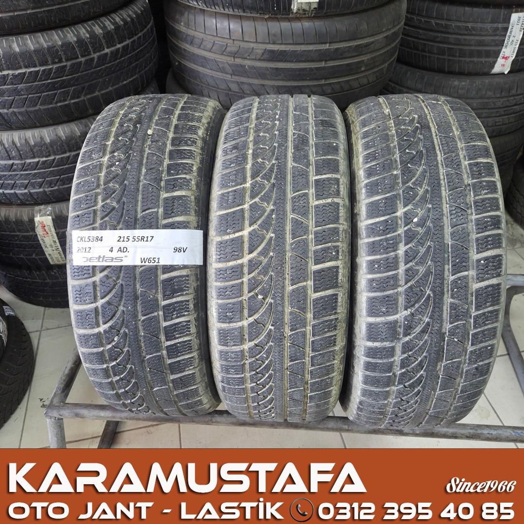 215 55 R 17 PETLAS W651 98V * 2012 * 3 ADET * CKL5384