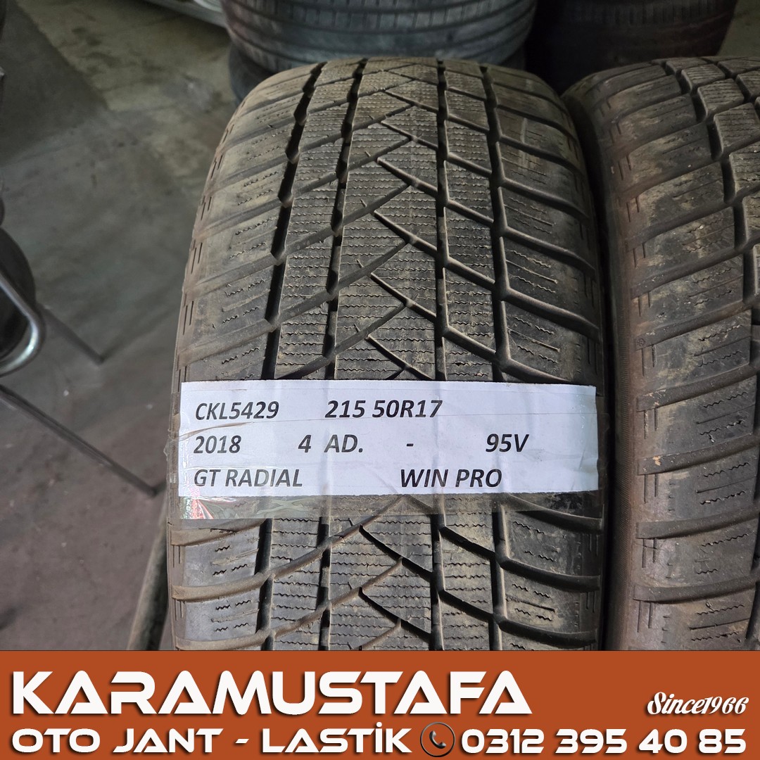 215 50 R 17 GT RADIAL WINTER PRO 95V * 2018 * 4 ADET * CKL5429