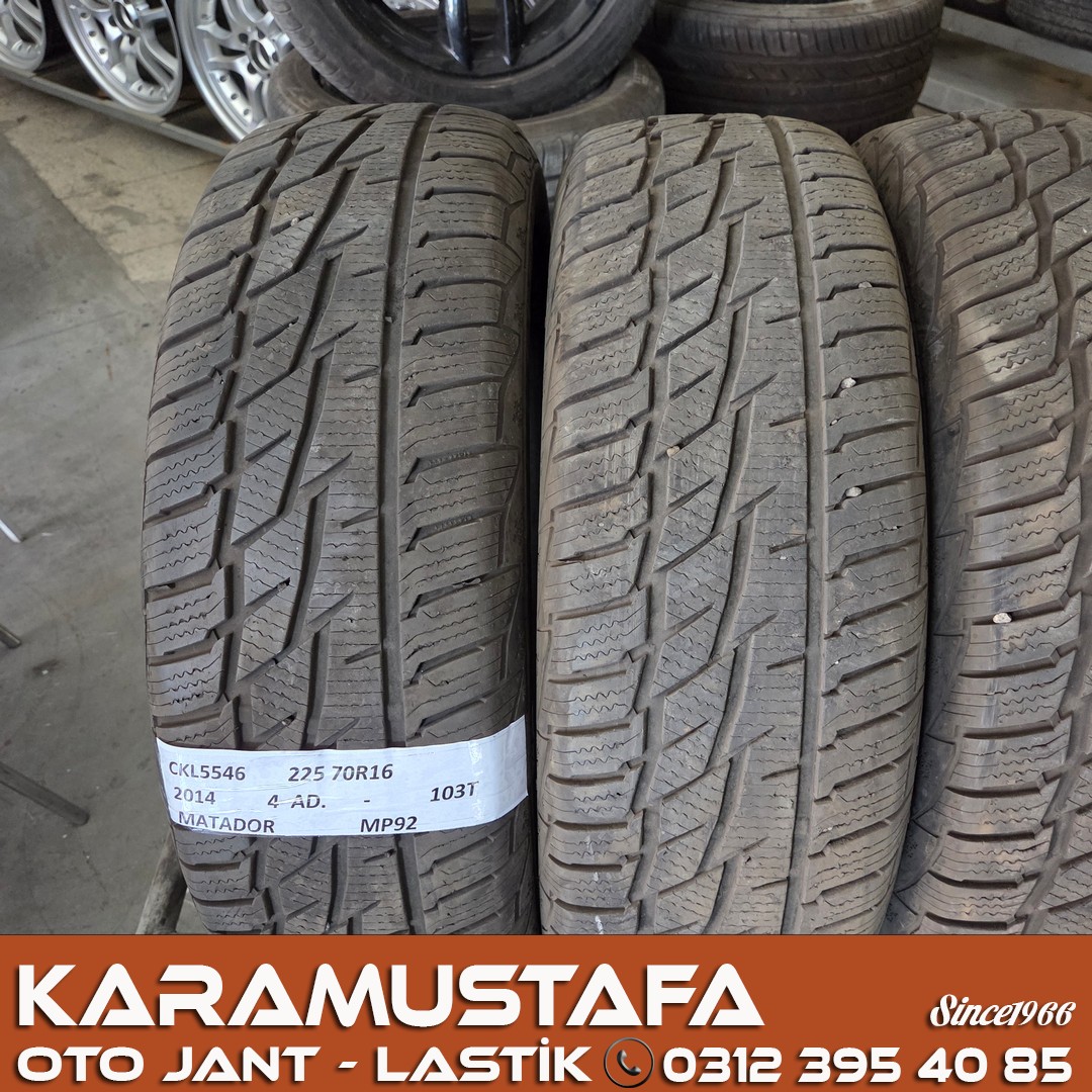 225 70 R 16 MATADOR MP92 103T * 2014 * 4 ADET * CKL5546