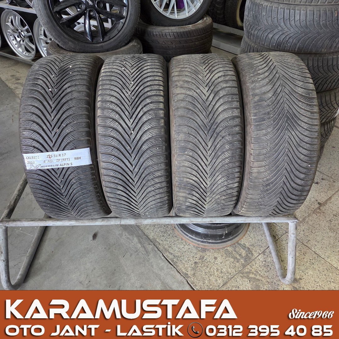 225 55 R 17 MICHELIN ALPIN5 ZP RFT 97H * 2019 * 4 ADET * CKL5551