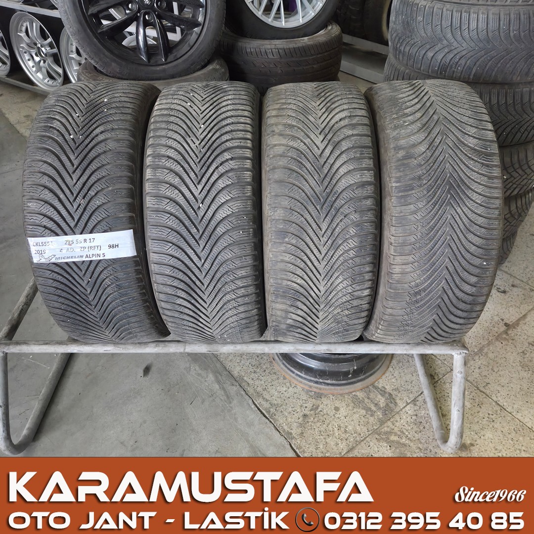 225 55 R 17 MICHELIN ALPIN5 ZP RFT 97H * 2019 * 4 ADET * CKL5551
