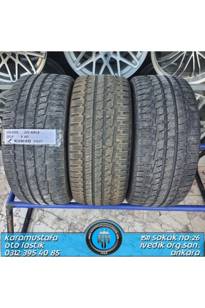 235 40 R 18 KUMHO KW27 95W * 2013 * 3 ADET * CKL4005