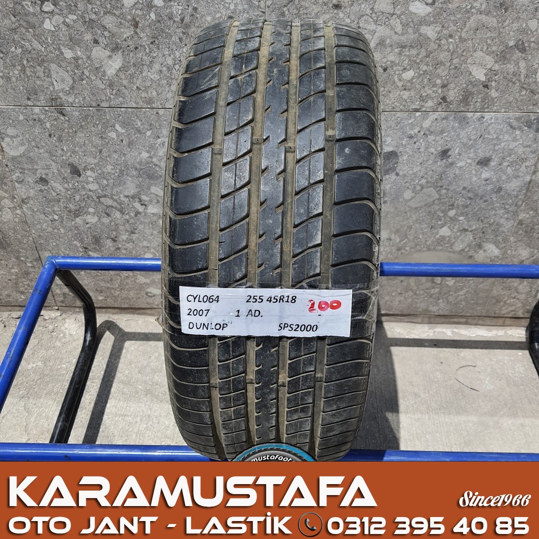 255 45 R 18 DUNLOP SPS2000 * 2007 * 1 ADET * CYL064