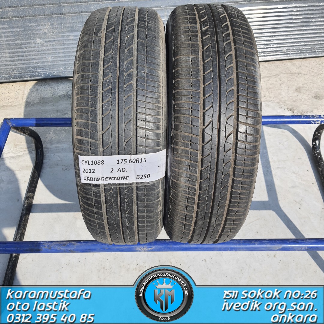 175 60 R 15 BRIDGESTONE B250 * 2012 * 2 ADET * CYL1088
