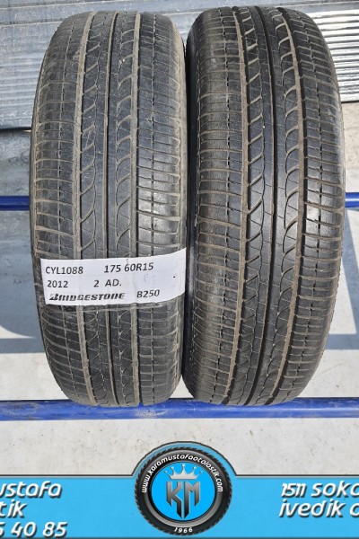 175 60 R 15 BRIDGESTONE B250 * 2012 * 2 ADET * CYL1088 **