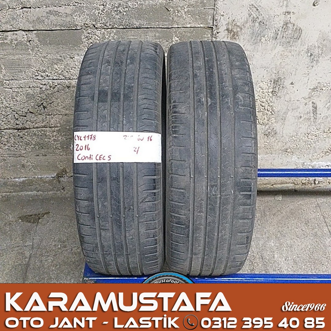 215 60 R 16 CONTINENTAL CEC5 * 2016 * 2 ADET * CYL1178