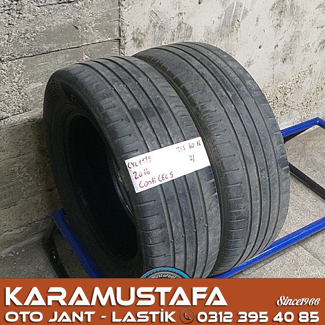 215 60 R 16 CONTINENTAL CEC5 * 2016 * 2 ADET * CYL1178