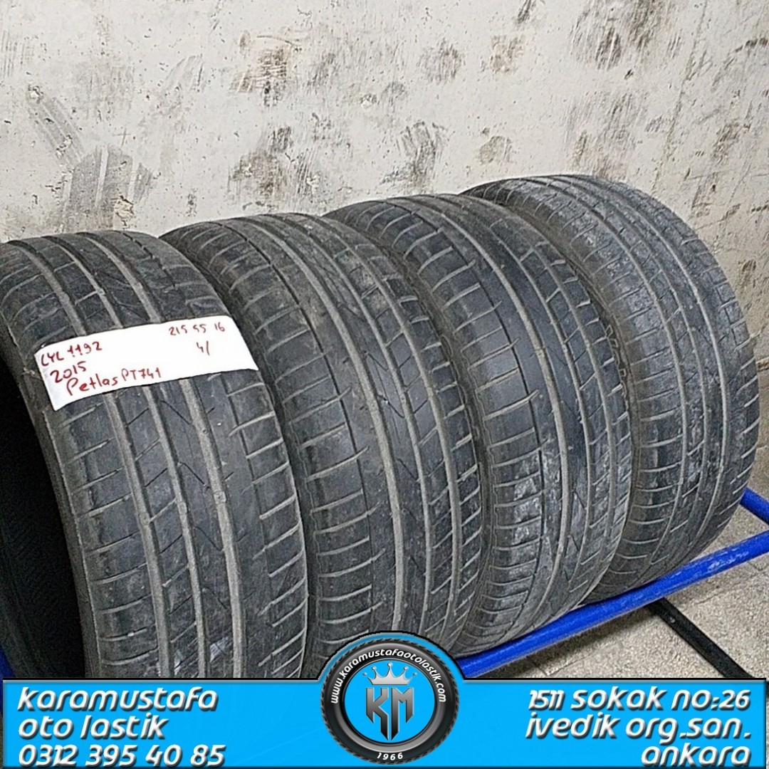 215 55 R 16 PETLAS  PT741 * 2015 * 4 ADET * CYL1192