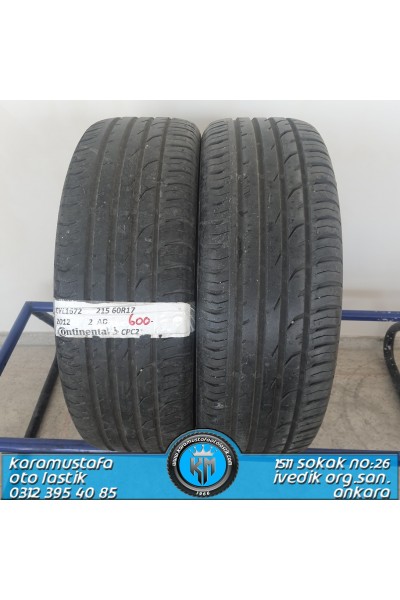 215 60 R 17 CONTINENTAL CPC2 96H * 2012 * 1 ADET * CYL1672 **