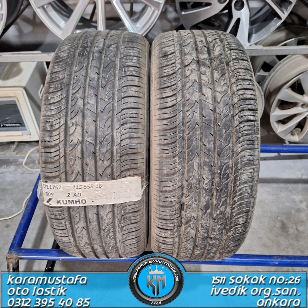 215 55 R 16 KUMHO * 2009 * 2 ADET * CYL1757
