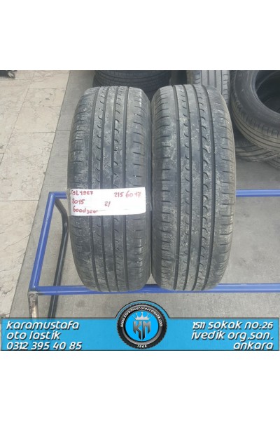 215 60 R 17 GOODYEAR EG 96H * 2015 * 2 ADET * CYL1987 **