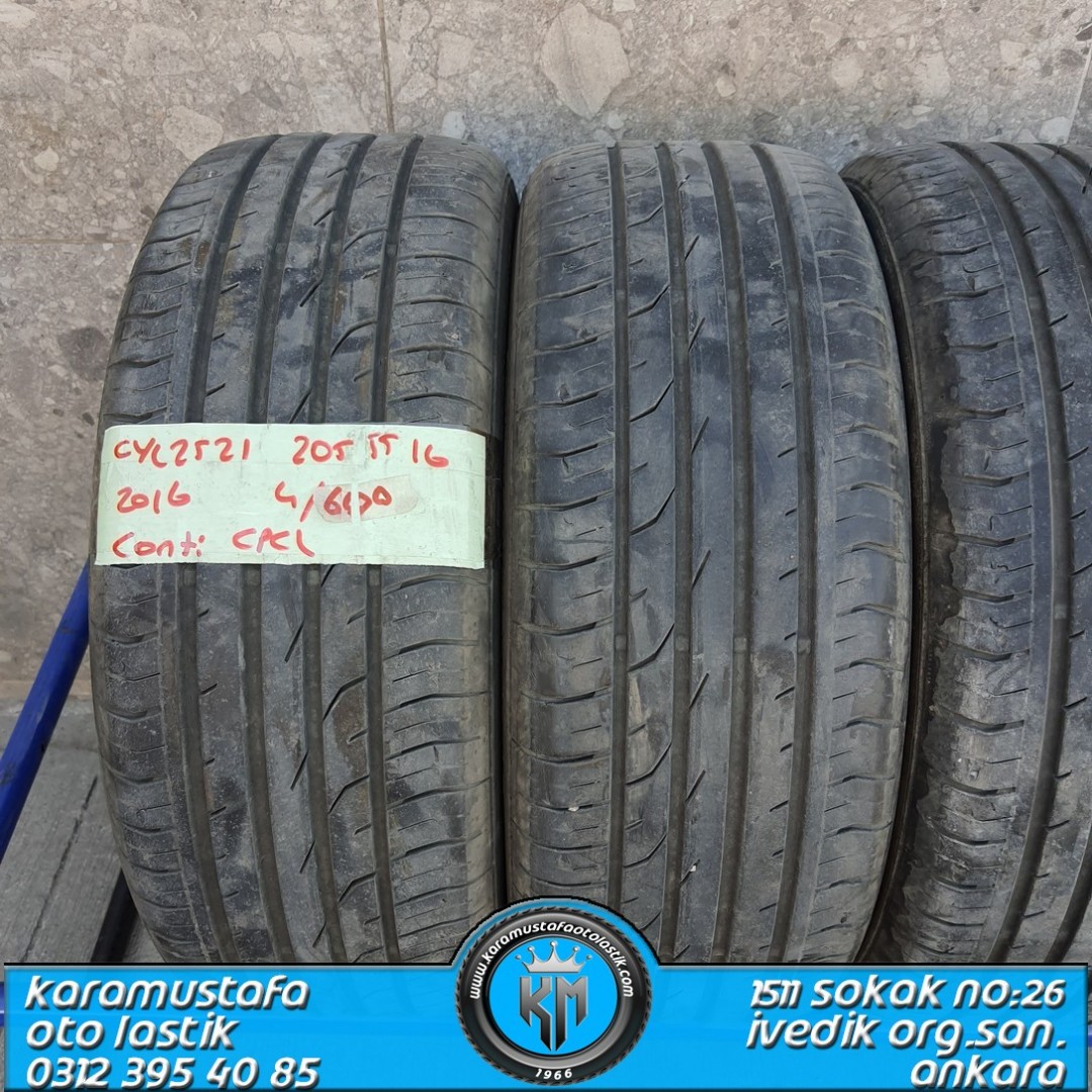 205 55 R 16 CONTINENTAL CPC2 91H * 2016 * 4 ADET * CYL2521
