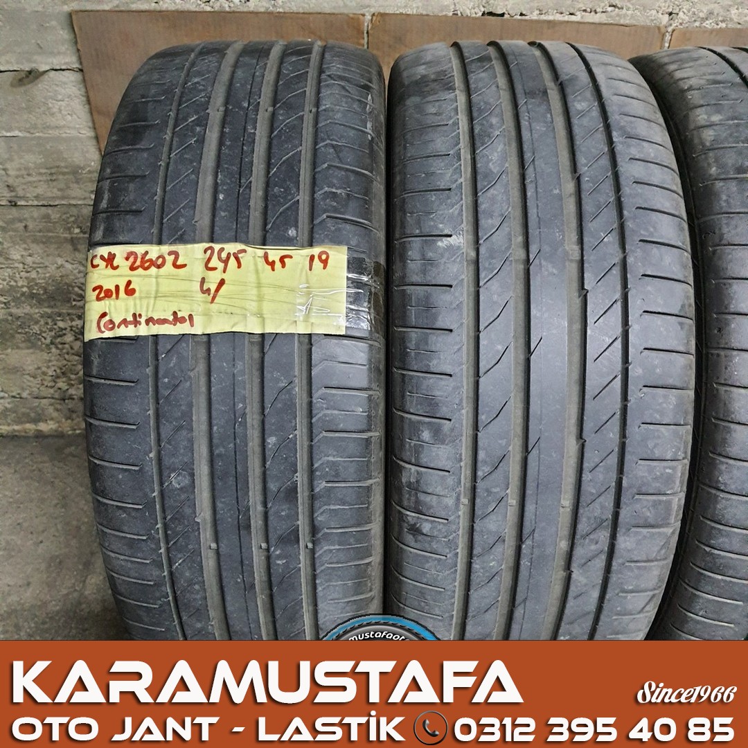 245 45 R 19 CONTINENTAL * 98W * 2016 *  4 ADET * CYL2602