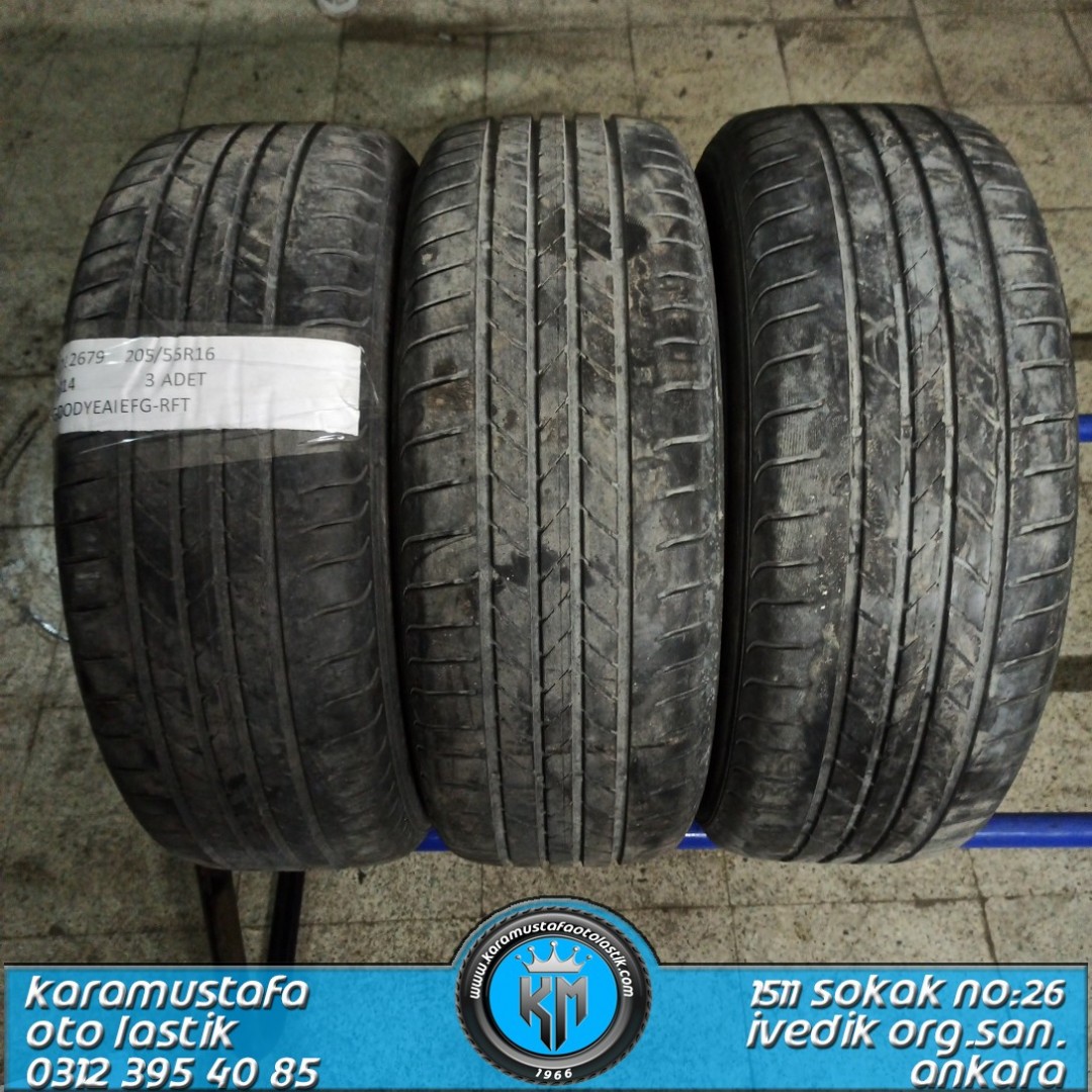 205 55 R 16 GOODYEAR EGP RFT * 2014 * 3 ADET * CYL2679