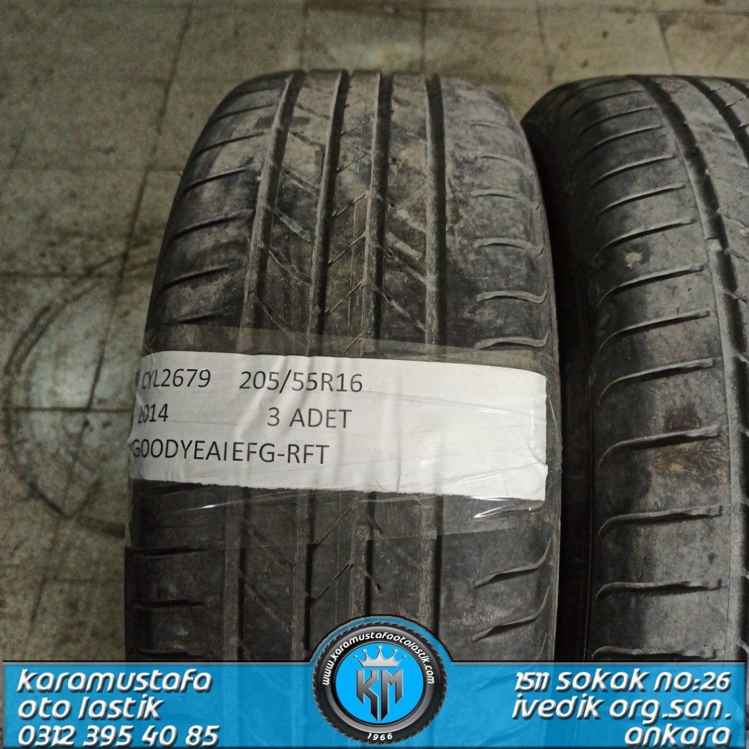 205 55 R 16 GOODYEAR EGP RFT * 2014 * 3 ADET * CYL2679