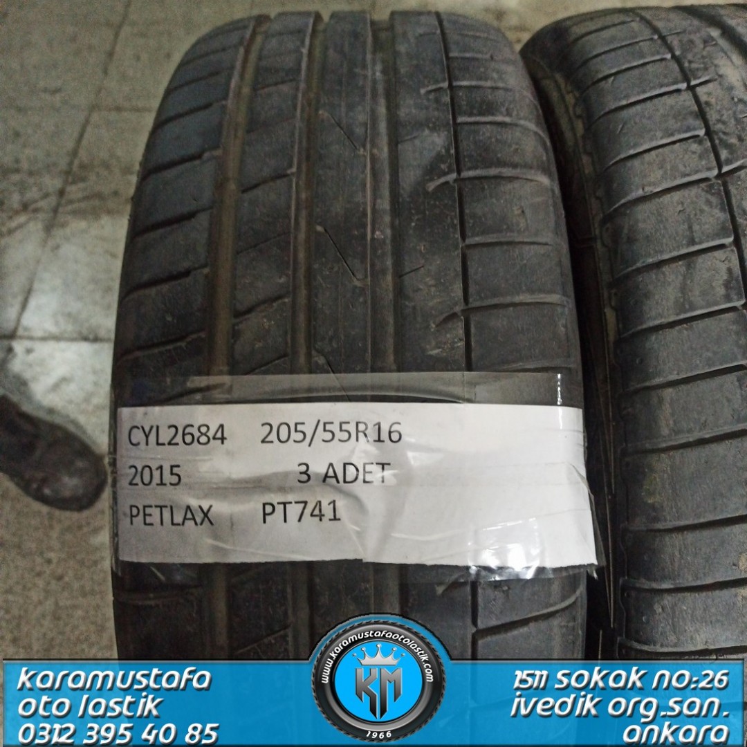 205 55 R 16 PETLAS PT741 * 2015 * 3 ADET * CYL2684
